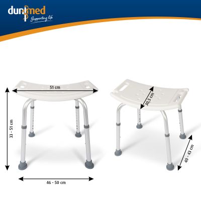 dunimed shower chair size chart
