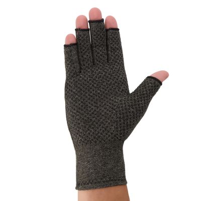 dunimed  rheumatoid arthritis osteoarthritis gloves with anti-slip layer in Beigeworn on both hands