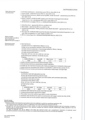 second license for the FFP2 5 layer medical mouth mask