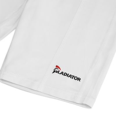 gladiator sports package compression short and shirt womens short in white detail photo