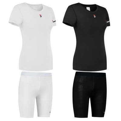 gladiator sports package compression short and shirt womens in black and white