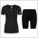 gladiator sports package compression short and shirt womens in black front view
