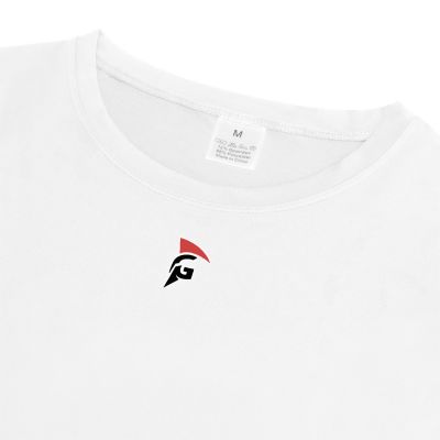 gladiator sports compression shirt for women in white detail photo