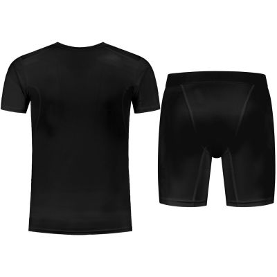gladiator sports package compression short and shirt men short in black back view