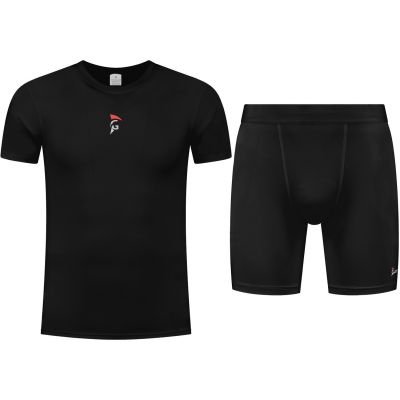ladiator sports package compression short and shirt black