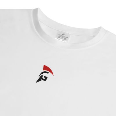 gladiator sports package compression shirt white detail photo logo