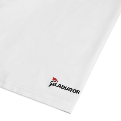 gladiator sports package compression short white detail photo logo