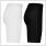 gladiator sports womens compression shorts in black and white side view