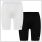 gladiator sports womens compression shorts in black and white front view