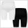 gladiator sports womens compression shorts in black and white back view