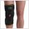 novamed max hinged knee support with crossed straps front view with velcro stretched