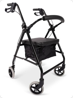 dunimed lightweight rollator foldable black for sale