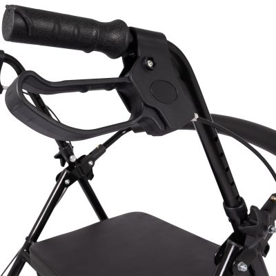 dunimed lightweight rollator foldable black back