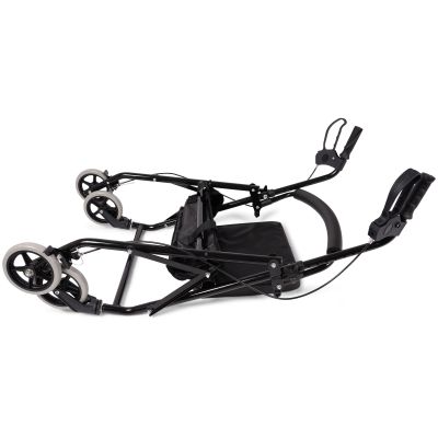 dunimed lightweight rollator foldable black folding out