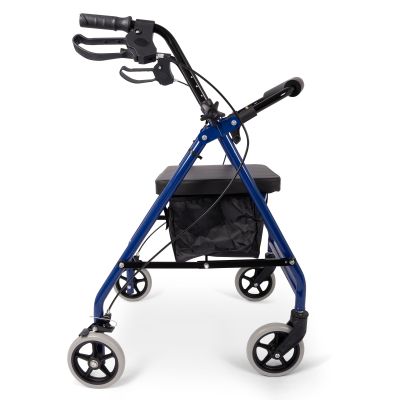 dunimed premium lightweight rollator (foldable) back view