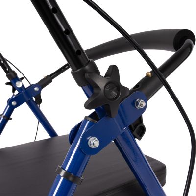 dunimed premium lightweight rollator (foldable) front-side view