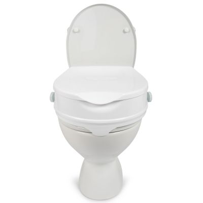 dunimed raised toilet seat front view closed lid