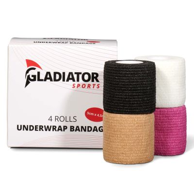 Gladiator Sports underwrap bandage per 4 rolls with box