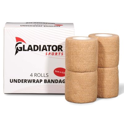 Gladiator Sports underwrap bandage per 4 rolls beige