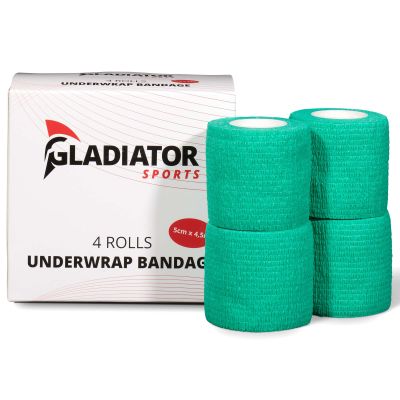 Gladiator Sports underwrap bandage per 4 rolls green