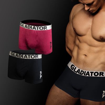 gladiator sports bamboo boxers 2 pack black purple for sale