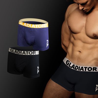 gladiator sports bamboo boxers 2 pack blue black for sale