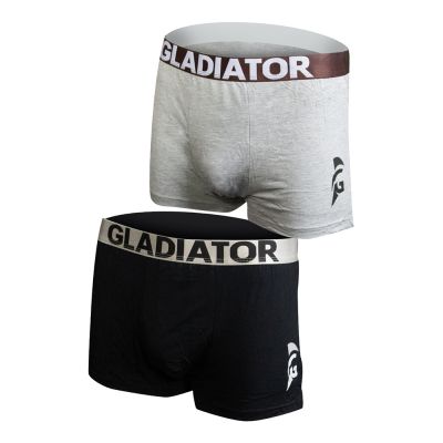 gladiator sports bamboo boxers 2 pack gray black