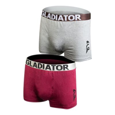 gladiator sports bamboo boxers 2 pack gray purple