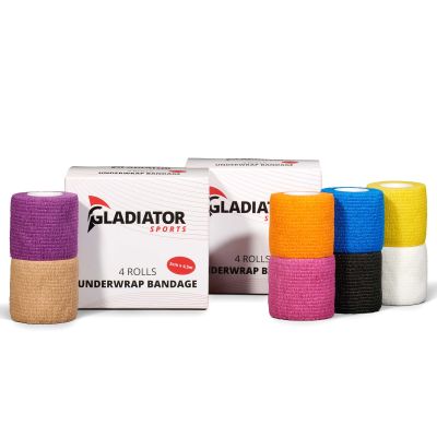 gladiator sports underwrap bandage per 8 rolls with box