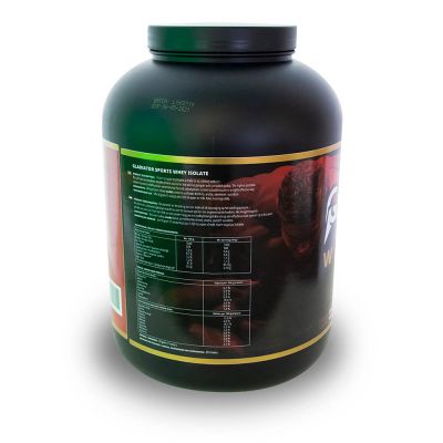 gladiator sports whey protein powder protein shake back view
