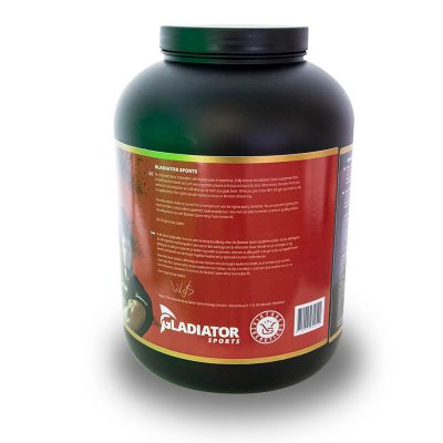 gladiator sports whey protein powder protein shake right side