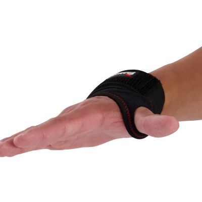 gladiator sports wrist support with thumb opening worn