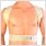 novamed ventilating back straightener posture corrector front view without shirt