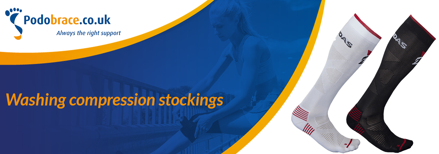 Washing compression stockings