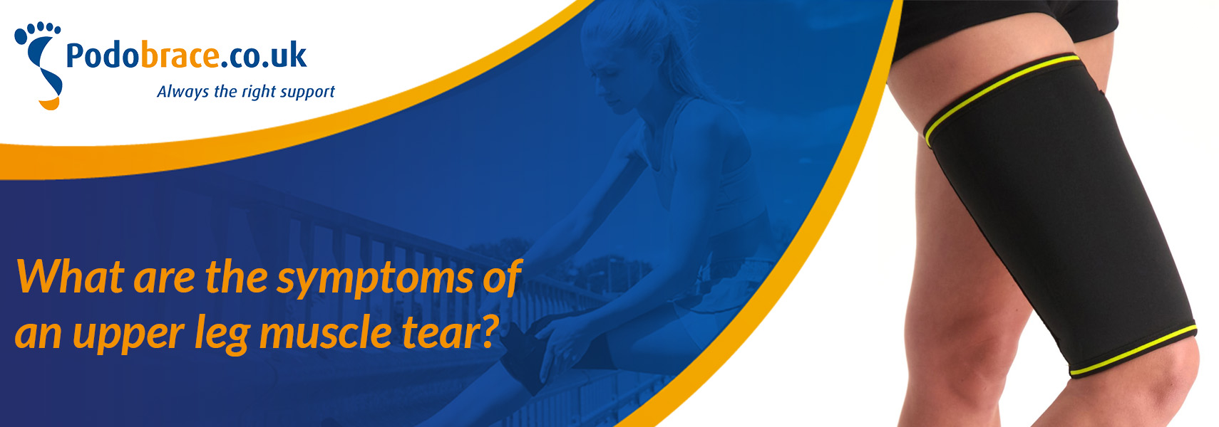 what are the symptoms of an upper leg muscle tear